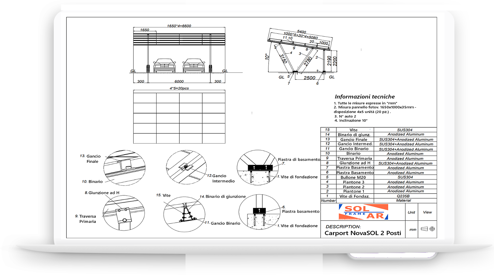 1 Progetto finale carport novasol