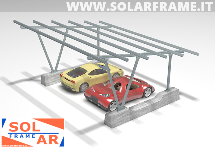 carport pensilina pannelli solari fotovoltaici struttura 1offerta per carport 2 posti struttura