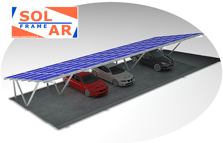 carport pensilina pannelli solari fotovoltaici struttura 3